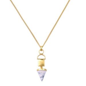 Handmade upcycled Howlite Pendant Necklace – Canadian Made